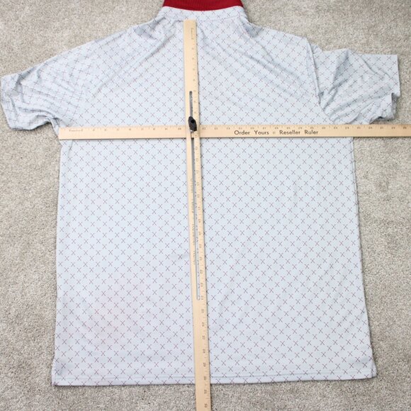 Maelreg Performance AOP Polo Shirt Mens XL Gray/Red Golf Club All Over Print S/S - Picture 10 of 13